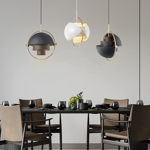 세련된 디자인 켈만 1등 식탁등 펜던트 포인트 매장 북유럽 주방 탁자 협탁 원형 조명 블랙 화이트