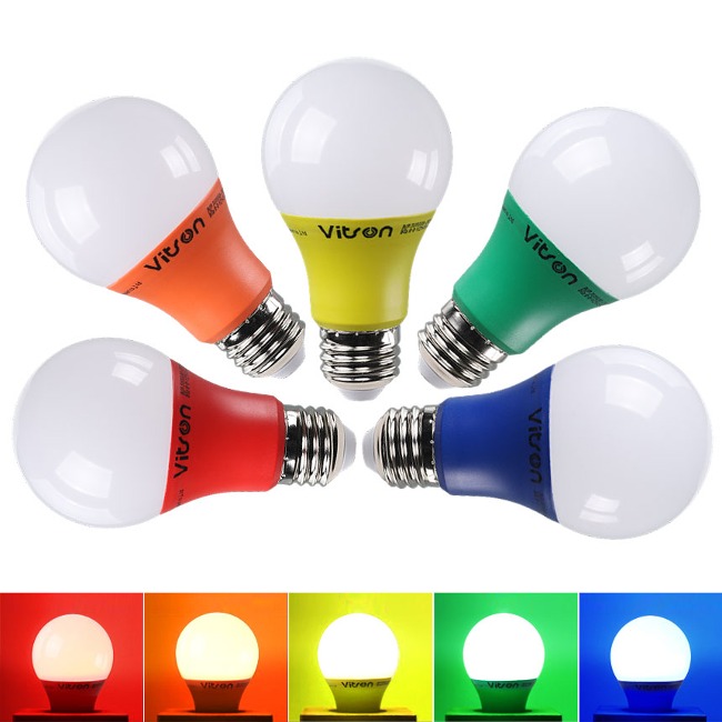 비츠온 LED 컬러 전구 칼라 벌브 색전구 색조명 8W