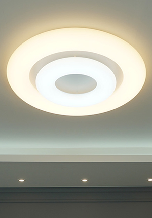 원형의 2중 아크릴로 만든 3단 조명 색상 변환이 가능한 솔리드 LED 200W 거실등 천장등 [원형]